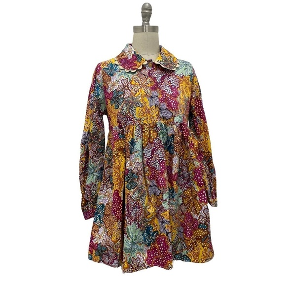Kika Vargas Dresses & Skirts - Women’s Floral Scalloped Collar Ballon Sleeve Mini Dress Kika Vargas Size S